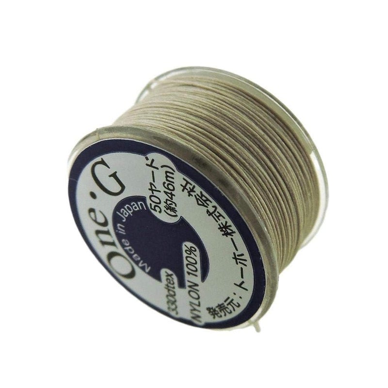 TOHO Bundle of 3 Colors: Toho One-G Beading Thread, 50 Yards per Bobbin, Beige, Brown & Sand Ash (Pack of 3 bobbins) - Image 3